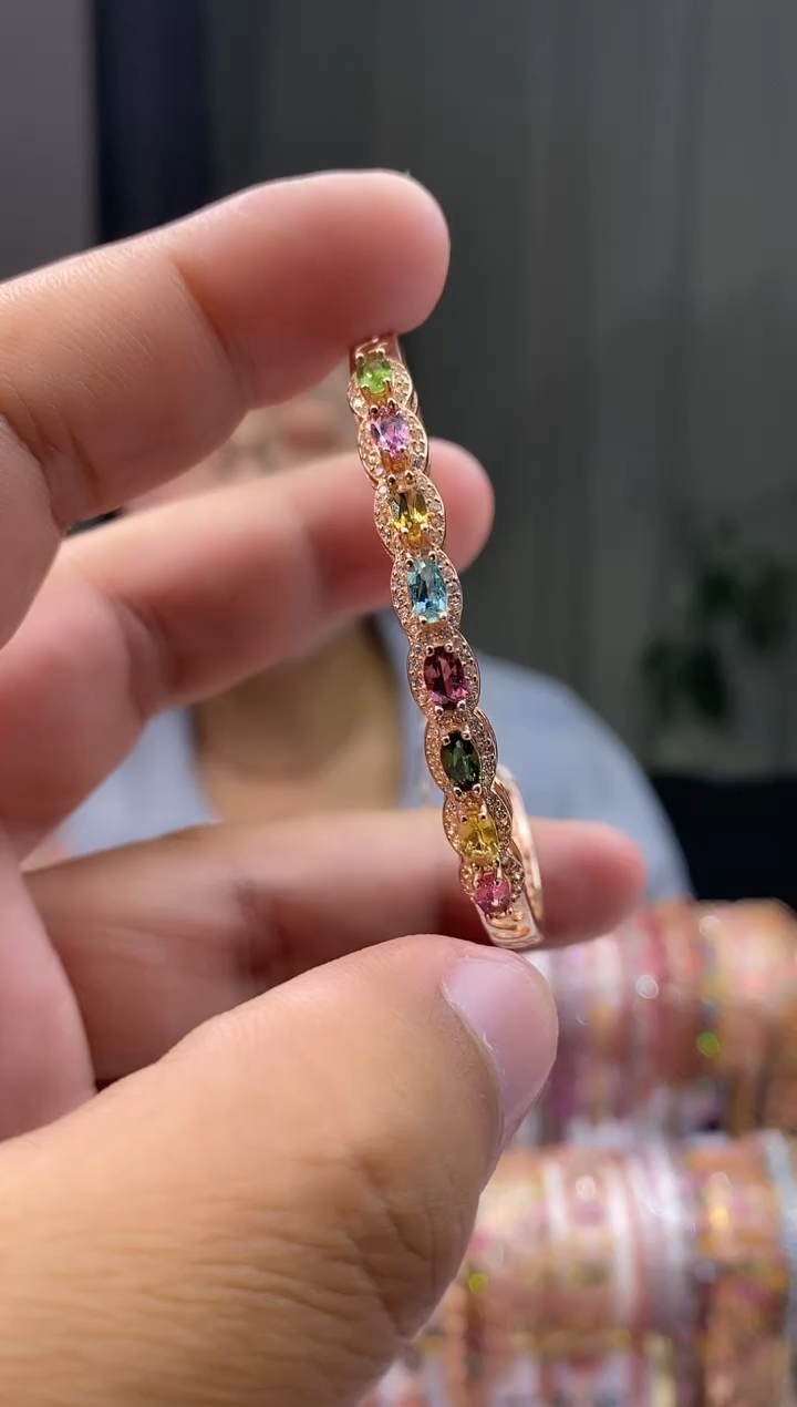 【闪购商品】碧玺手镯银S925镶嵌354354354354354