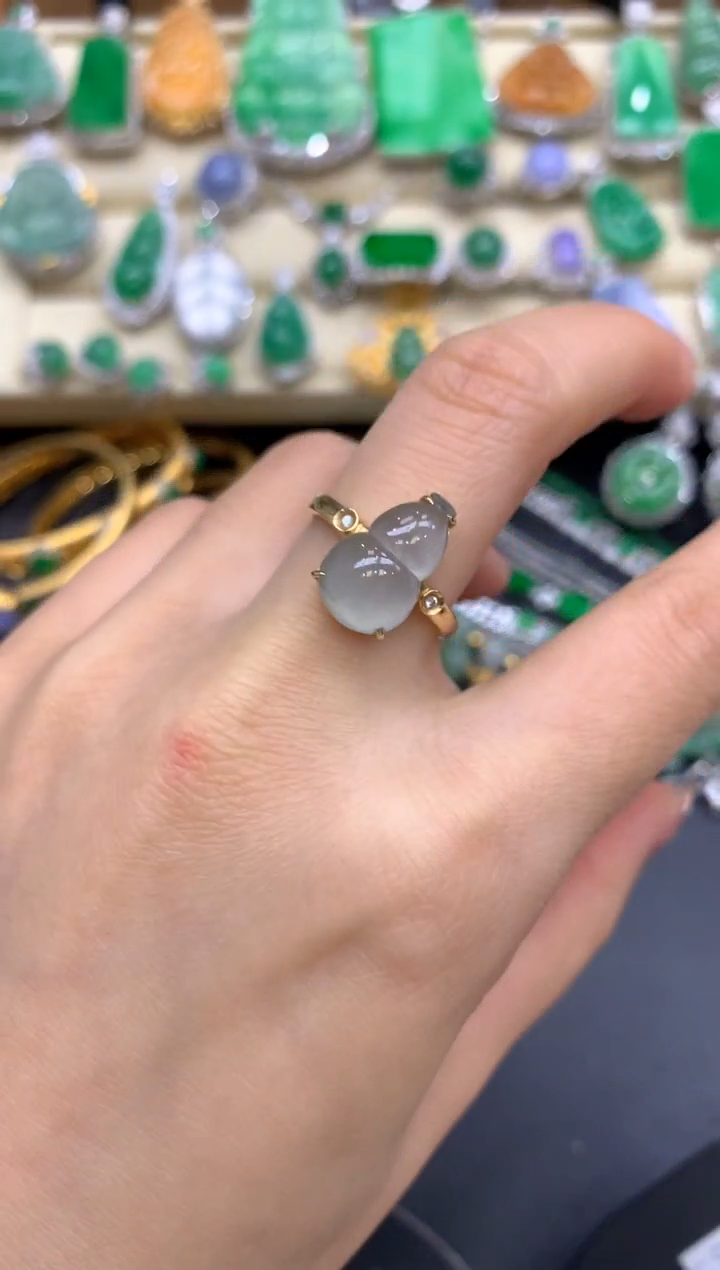 【闪购商品】翡翠戒指18K金镶嵌313-中国好珍宝