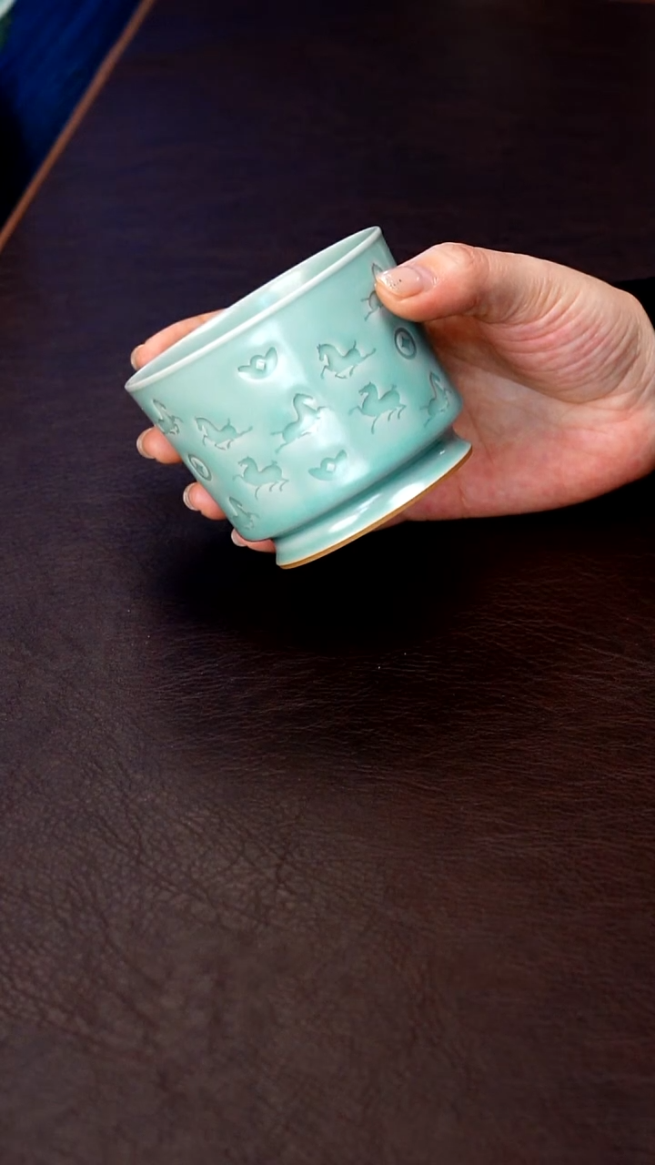 青瓷手工茶器包邮