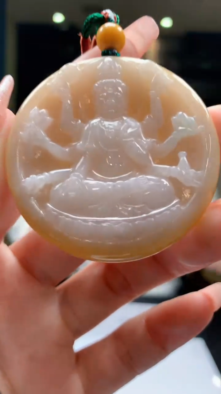 【闪购商品】定制翡翠未镶嵌1074-毛货挂件21