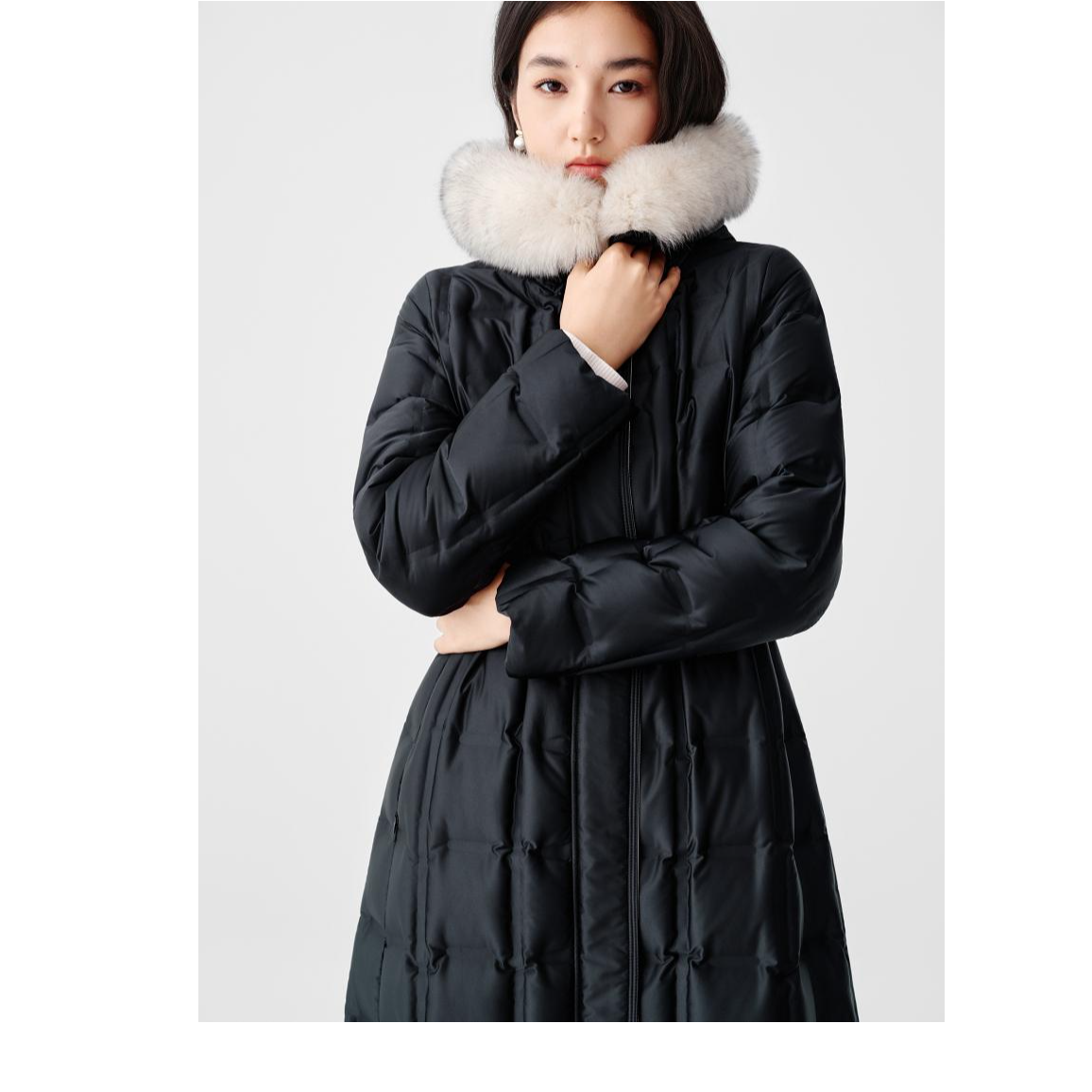 【婷婷专属】koradior珂莱蒂尔2025冬新鸭绒修身加厚中长羽绒服