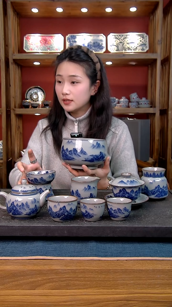 简装家用款9件套 老陶泥开片纹陶瓷茶具