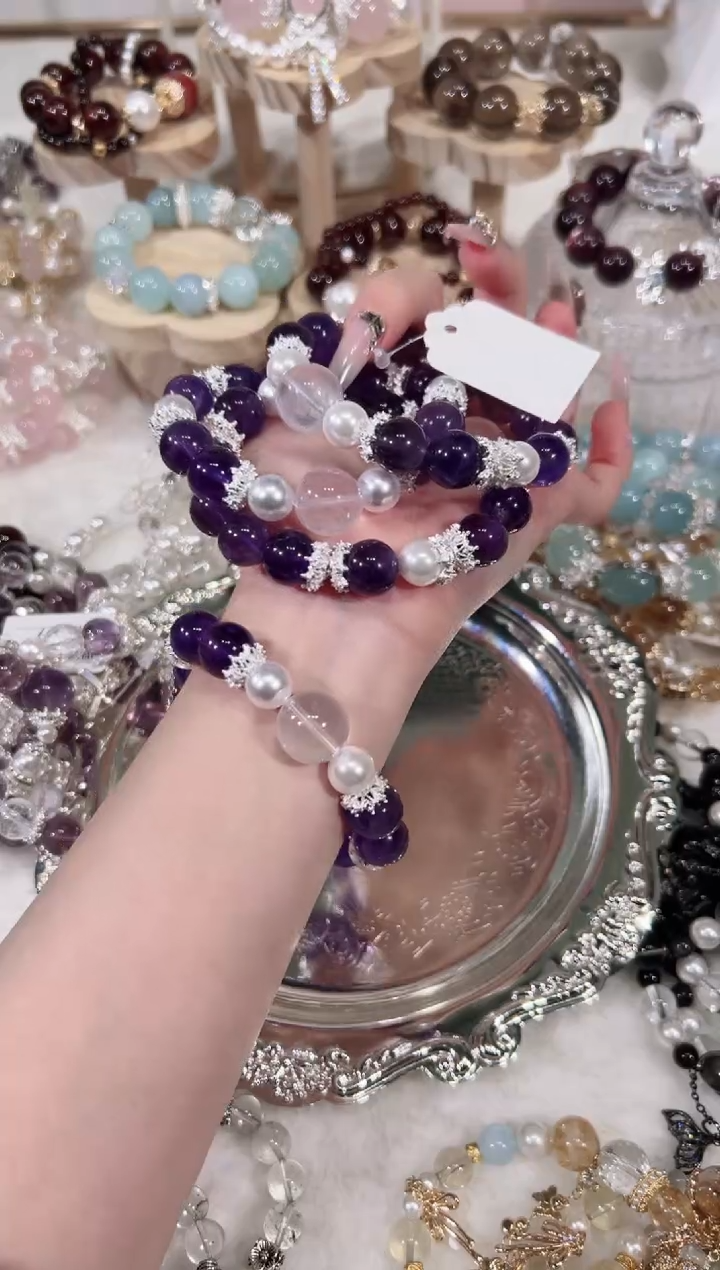 【闪购商品】水晶手链未镶嵌天然水晶默认微瑕 多样性发货发其一