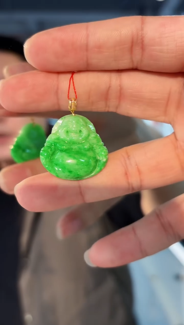 【闪购商品】翡翠颈饰18K金镶嵌缅料A货/支持复检/一件