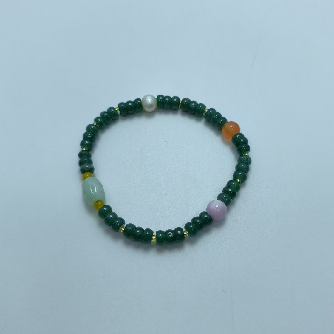 蓝水算盘珠珍珠手串 B6023 多样性发货其一 气质 时尚 经典 珠宝 