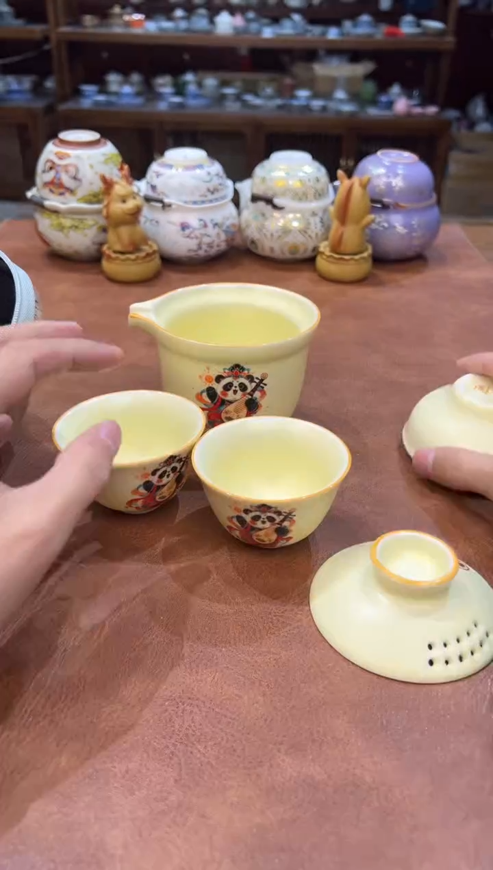 真的很便宜会开片的旅行茶具