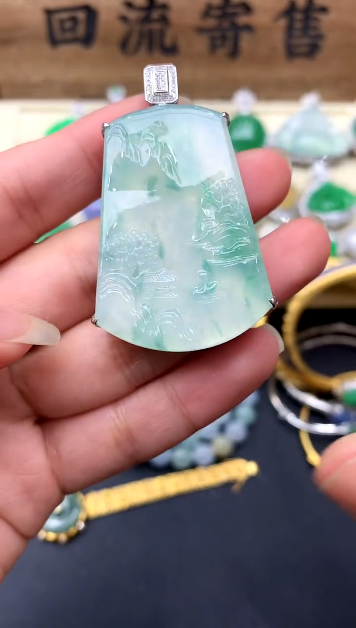 【闪购商品】翡翠颈饰18K金镶嵌382-中国好珍宝