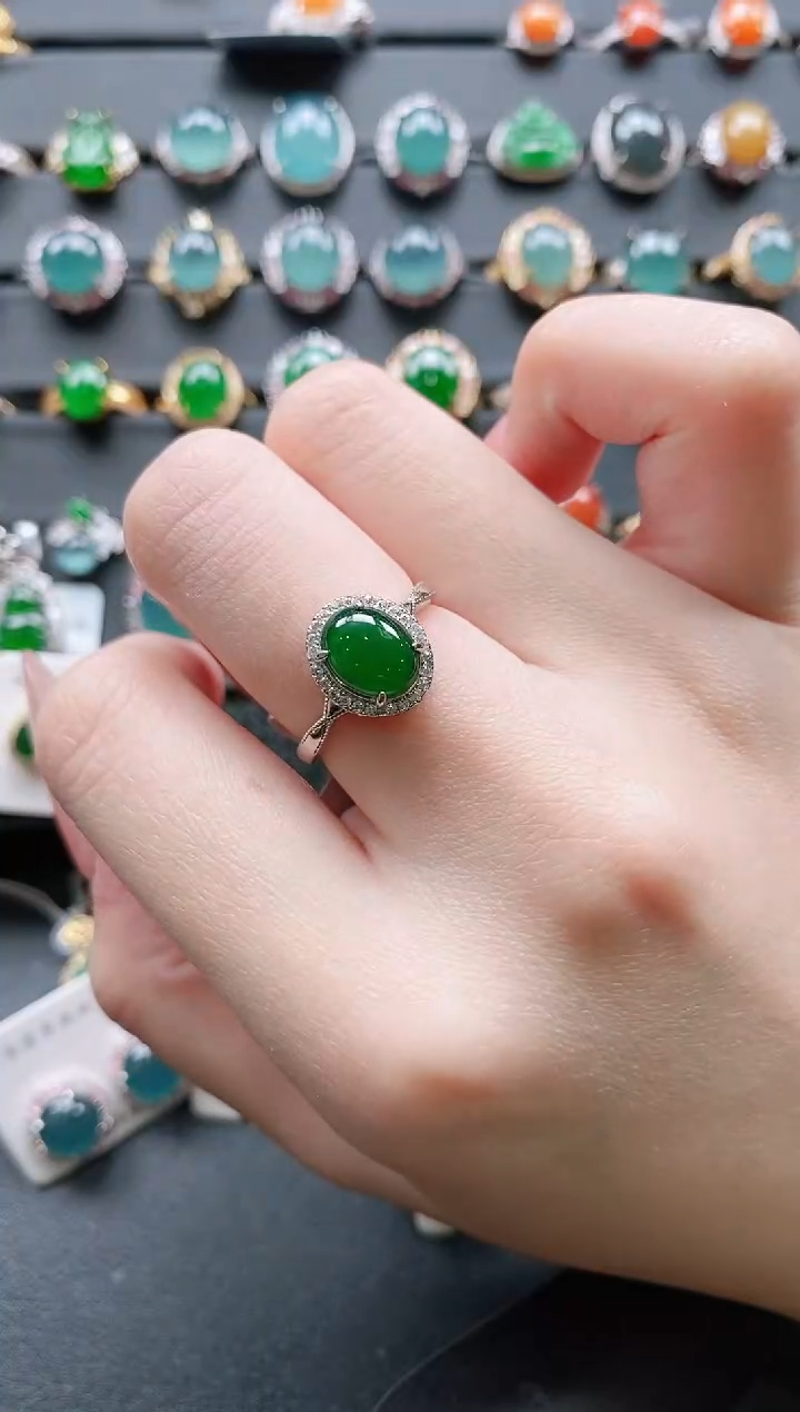 【闪购商品】翡翠戒指银S925镶嵌11111111