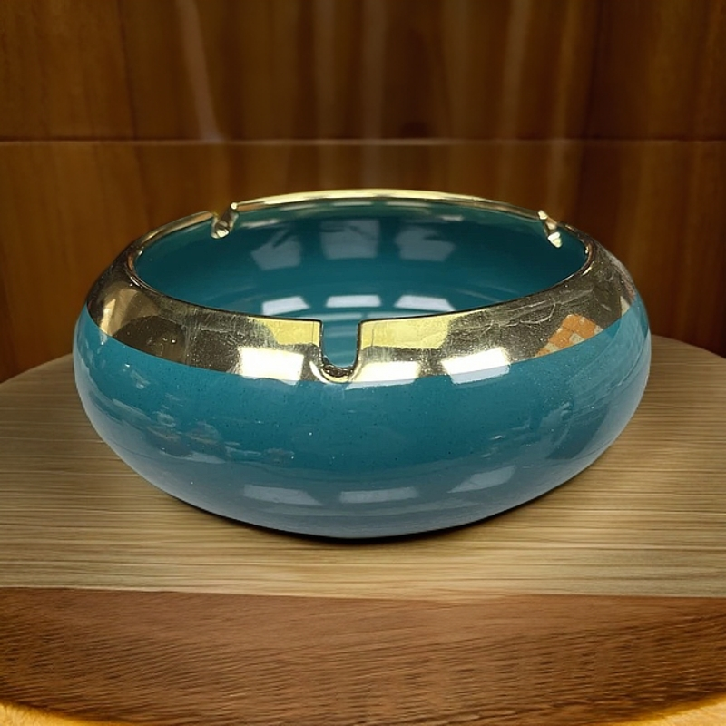 高端茶具墨绿烟灰缸