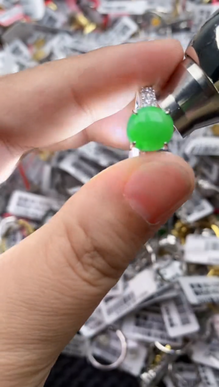 【闪购商品】翡翠戒指银S925镶嵌33333---10