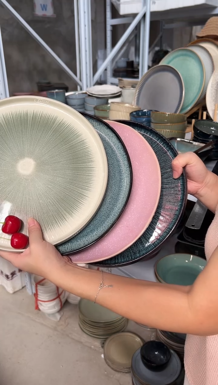 陶瓷外贸尾货瑕疵满20包邮X4 大盘