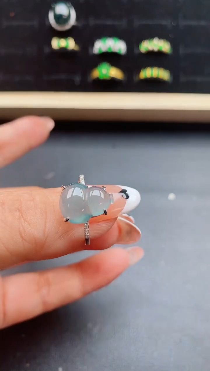 【闪购商品】翡翠戒指银S925镶嵌231321