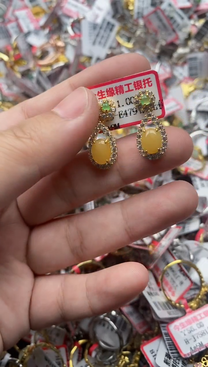 【闪购商品】翡翠戒指银S925镶嵌55555---4
