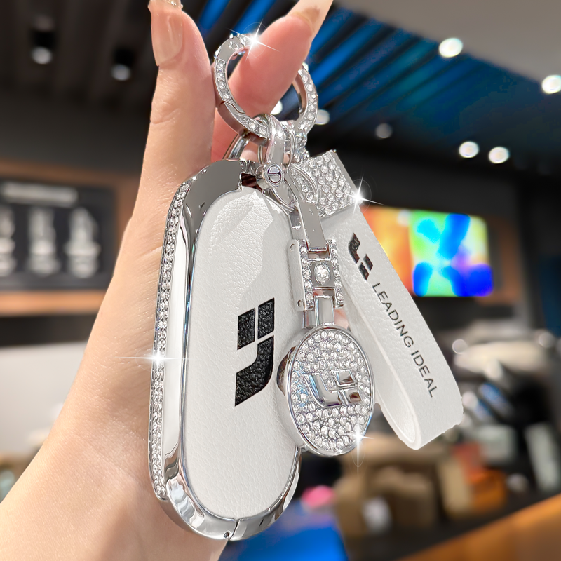 专用理想L6钥匙套L8汽车L9max高级L7壳mega理想one女士锁匙扣真皮