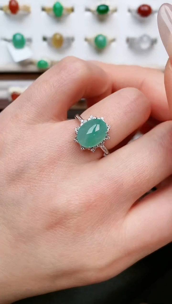 【闪购商品】翡翠戒指银S925镶嵌.....