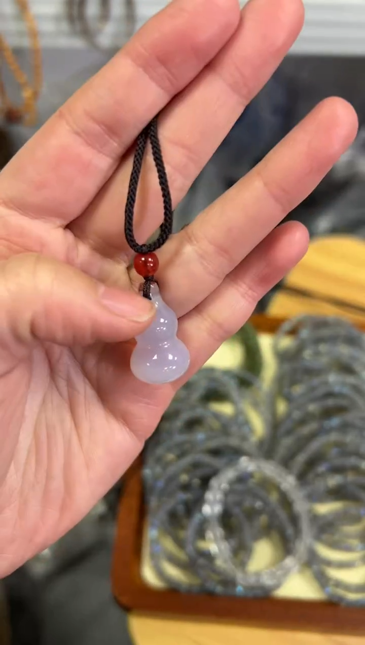 【闪购商品】玛瑙/玉髓颈饰未镶嵌药师玛瑙葫芦吊坠项链[0292]