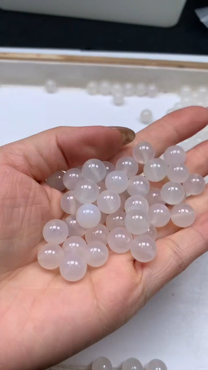 未镶嵌散珠南红玛瑙B452 荔枝冻10mm10颗6.8元