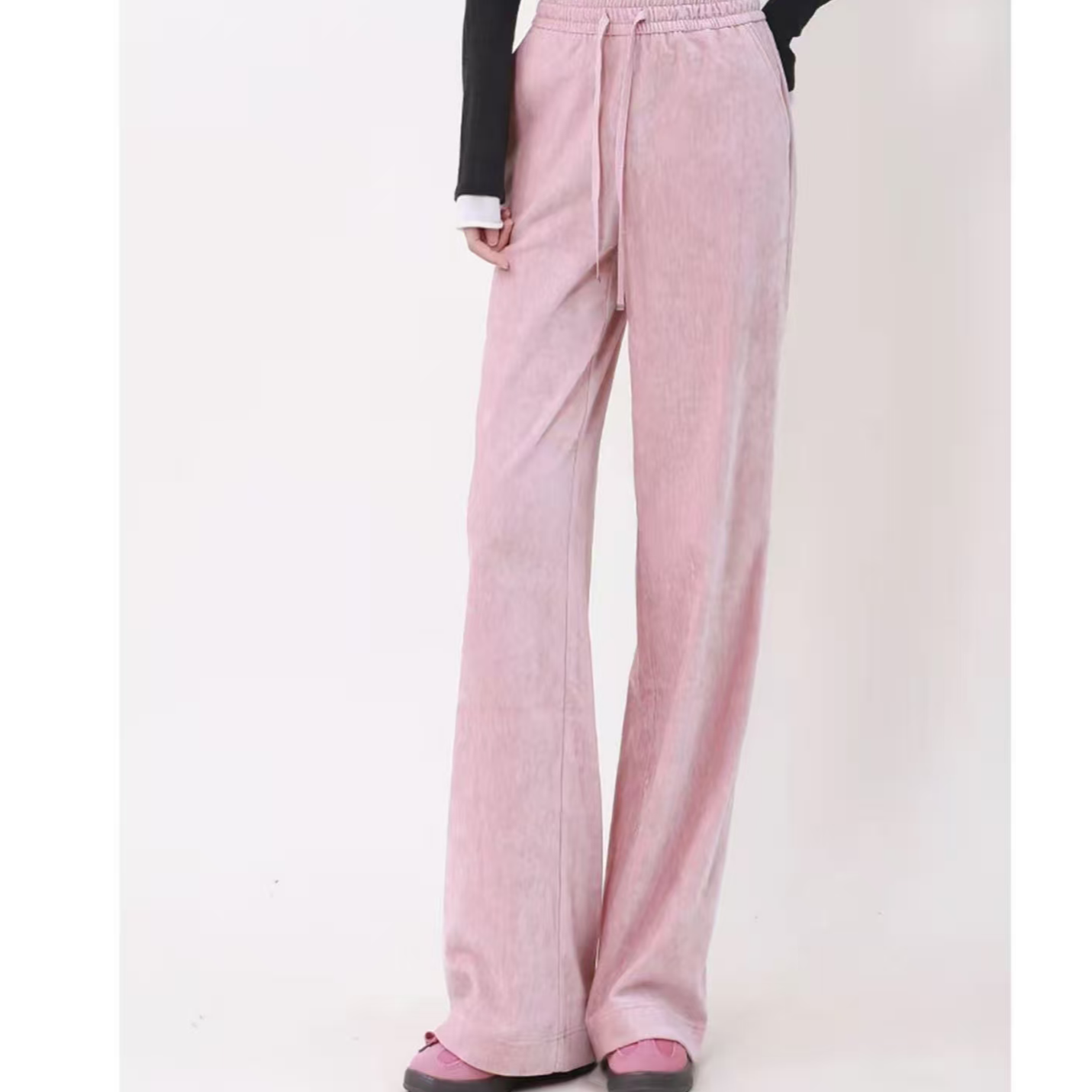 GIRDEAR/哥弟保暖秋冬法式高腰休闲裤宽松休闲显瘦夏季1100280