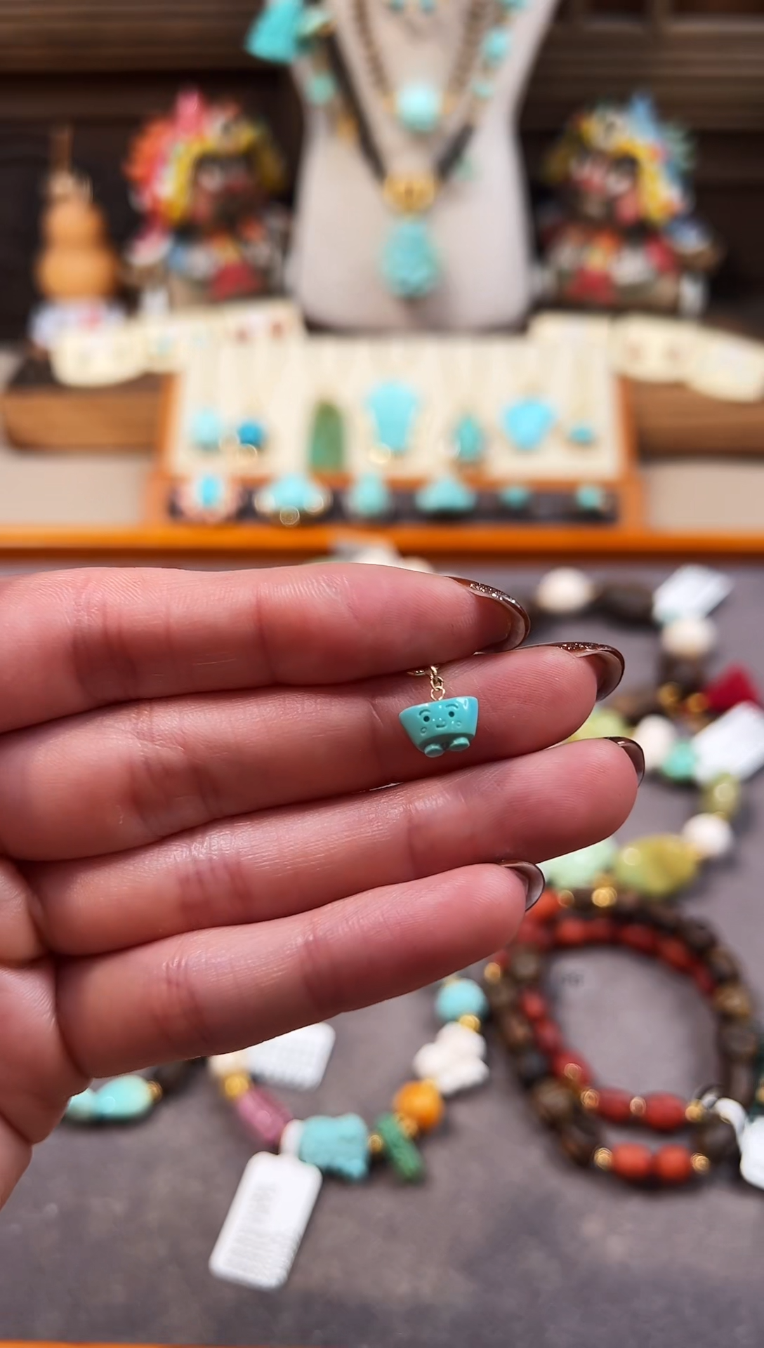 18K金镶嵌绿松石提溜小元宝