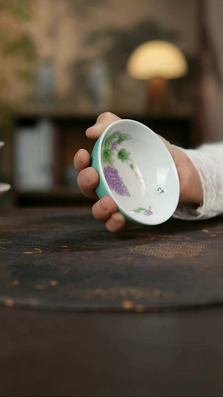 景德镇陶瓷杯碗柴烧多人