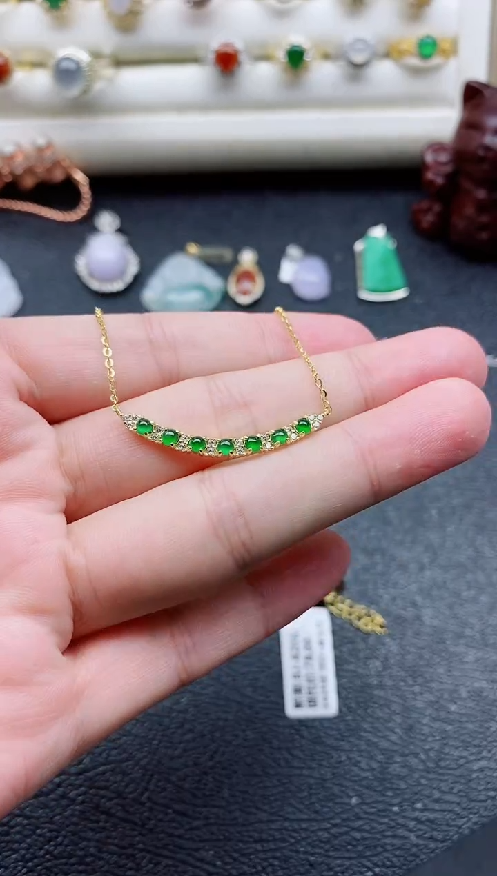 银S925镶嵌戒指翡翠1