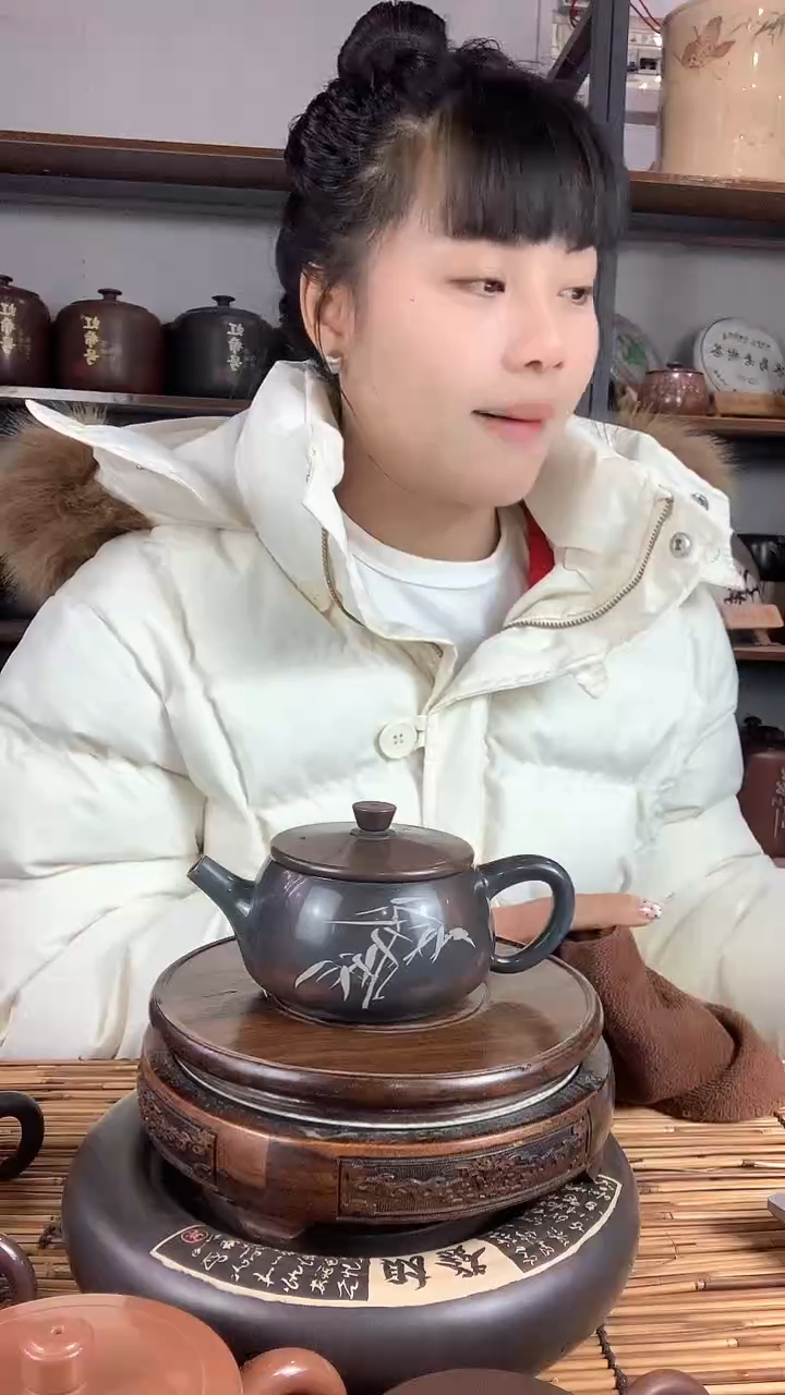 【闪购商品】罐建水紫陶微瑕彩填壶