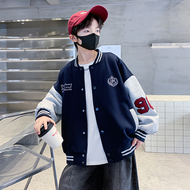 男童秋装新款棒球服2025帅气儿童春秋季中大童潮酷男孩外套 25025