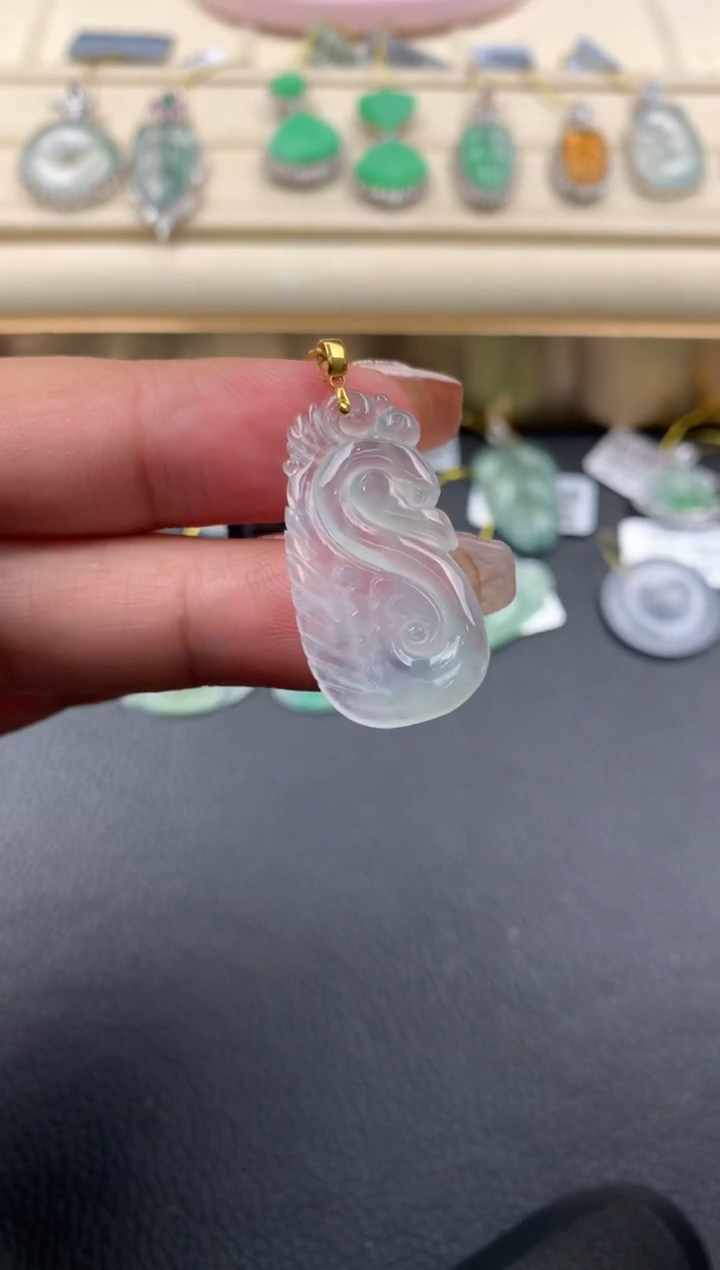 【闪购商品】翡翠颈饰18K金镶嵌D625