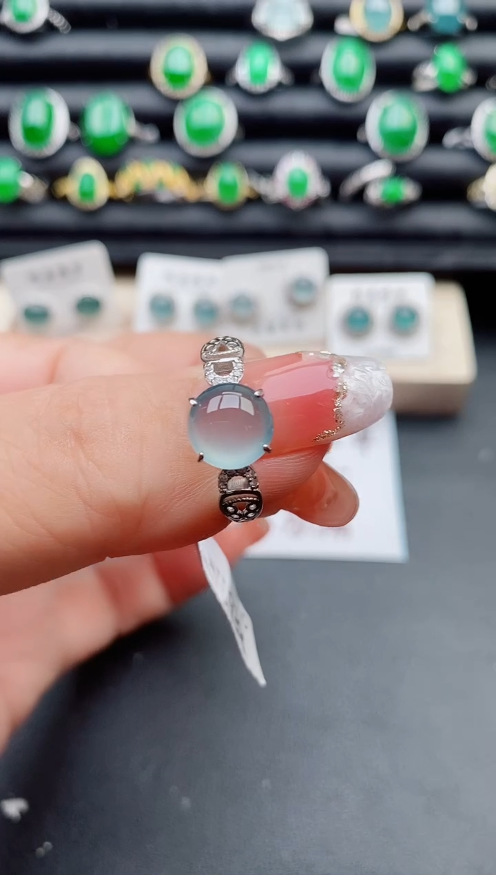 【闪购商品】翡翠戒指银S925镶嵌312231312
