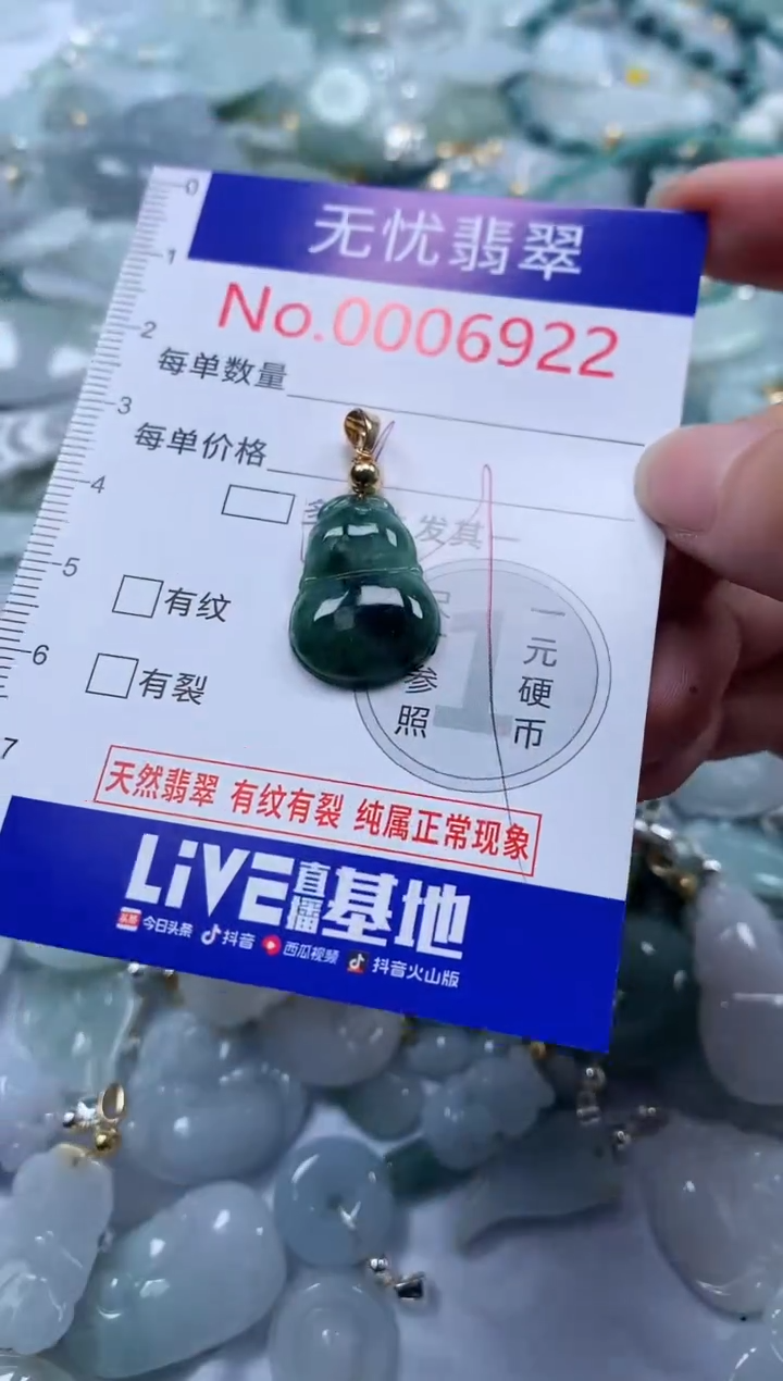 翡翠未镶嵌吊坠(不含链)6922