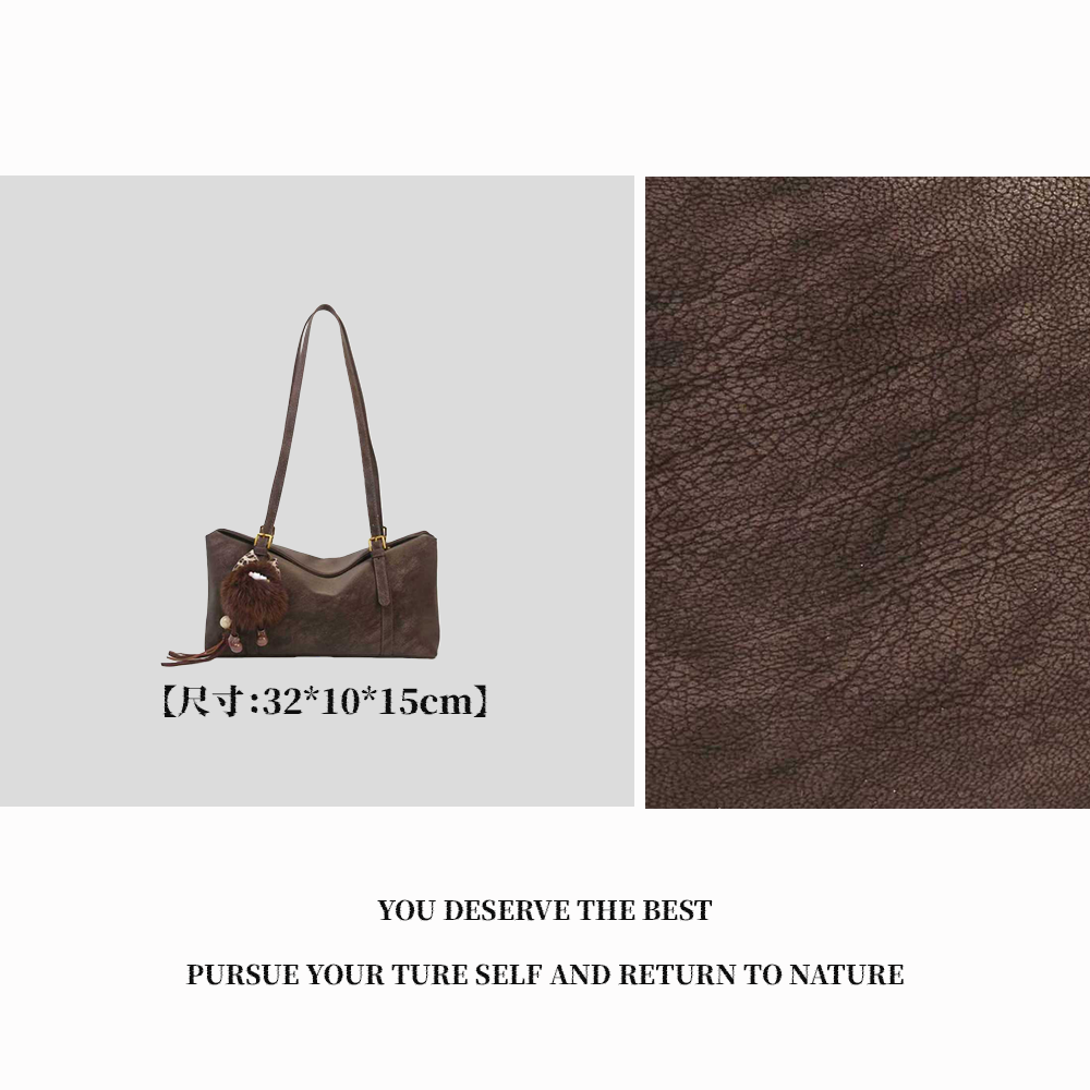 【广州特特】SKL-7820-咖啡色网红洋气小众单肩镭射休闲肩包