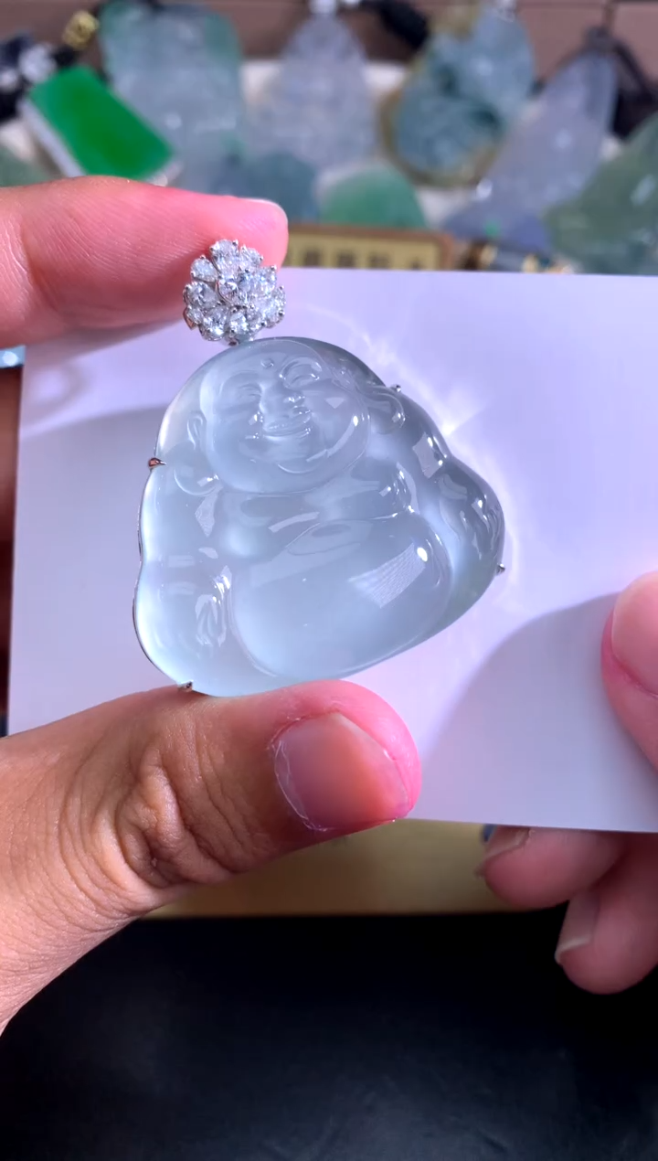 颈饰未镶嵌翡翠天然A货翡翠 定制翡翠 定金