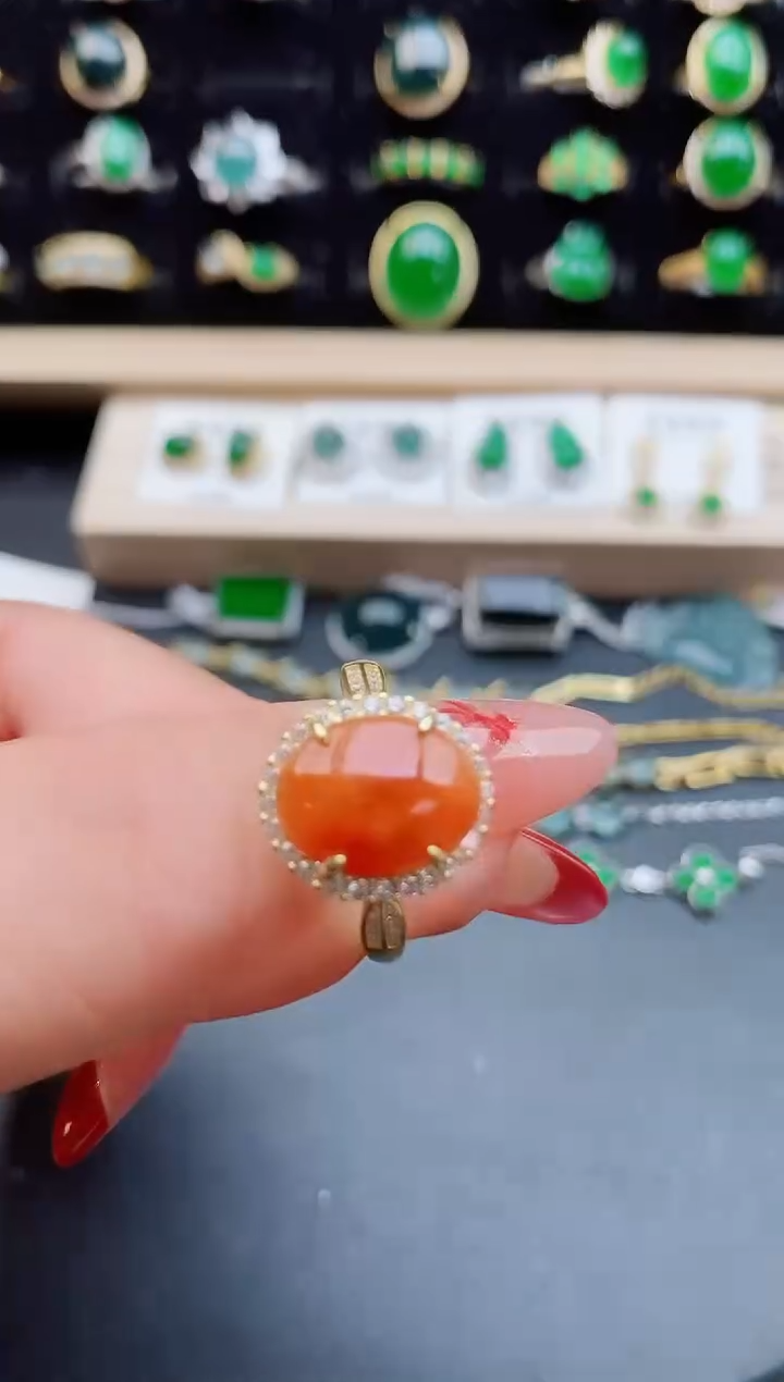 【闪购商品】翡翠戒指银S925镶嵌5080550