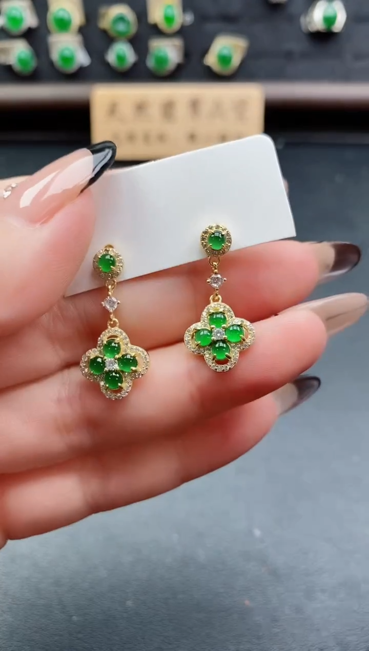 银S925镶嵌戒指翡翠1