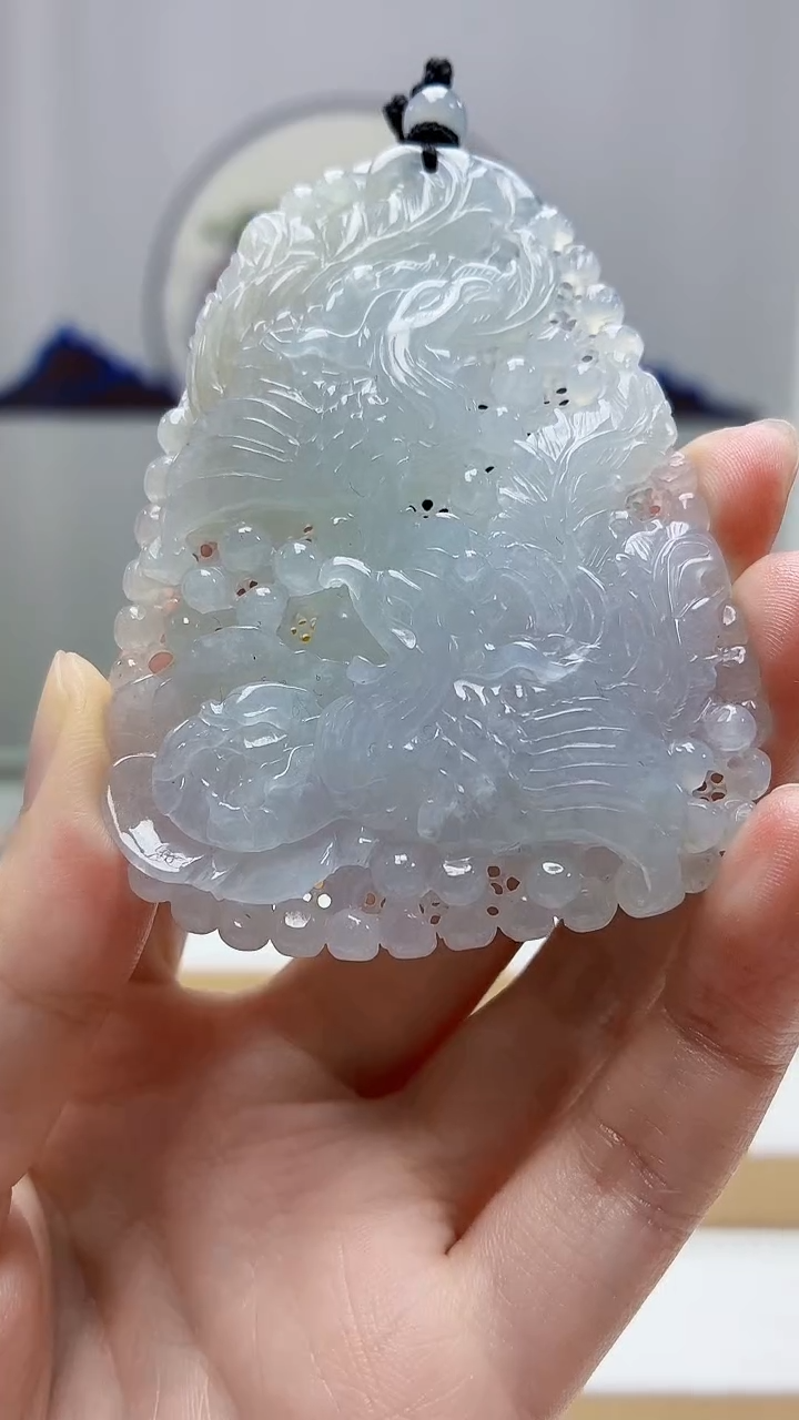 未镶嵌定制翡翠4829zm-毛货挂件凤凰72