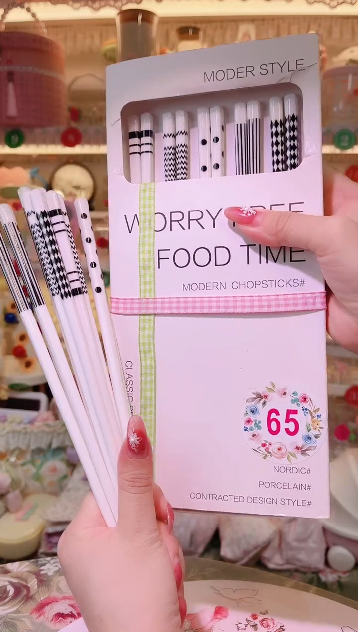 陶瓷筷5双——手工制作品质好！