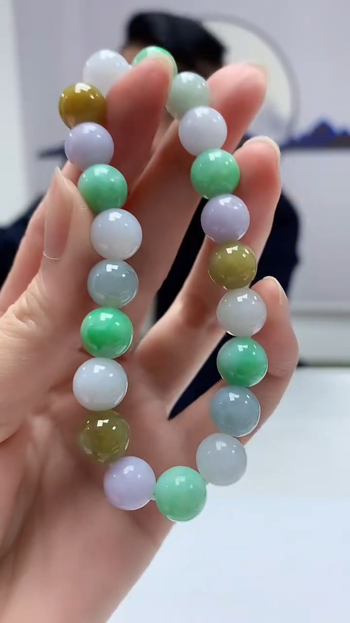 【闪购商品】定制翡翠未镶嵌4969zm-毛货手串72