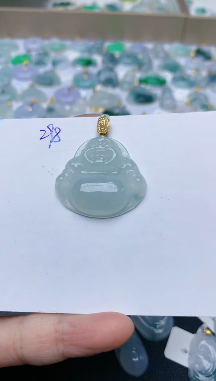 【闪购商品】翡翠颈饰18K金镶嵌天然翡翠A货    298