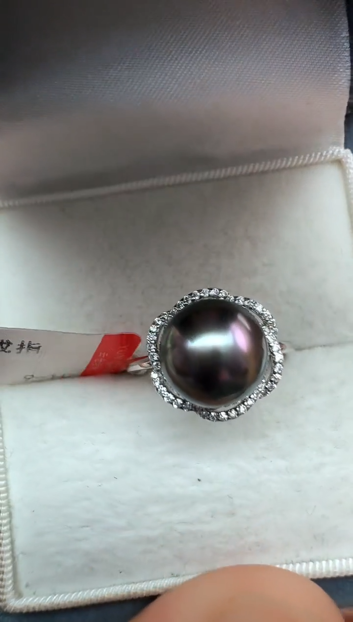 【闪购商品】海水珍珠AQ银S925镶嵌海水珍珠戒指@@HJ214