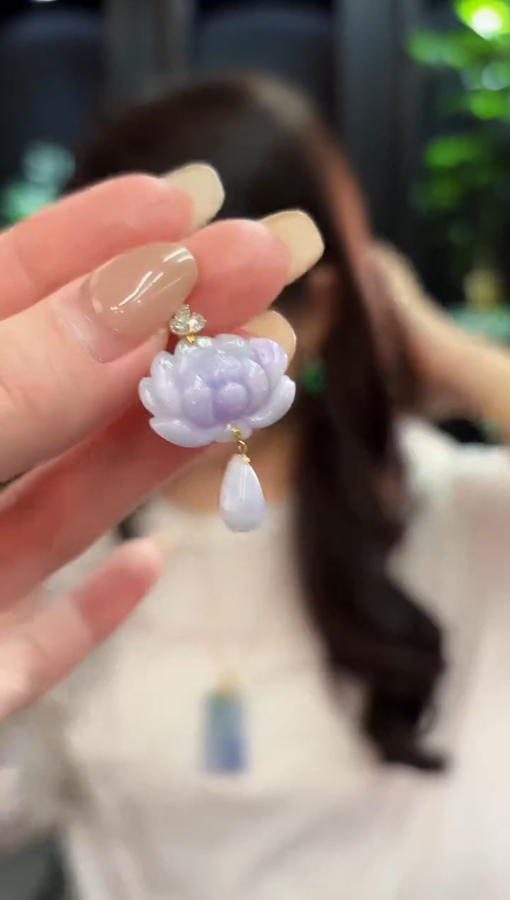 吊坠(不含链)18K金镶嵌翡翠 缅料A货/支持复检/一件