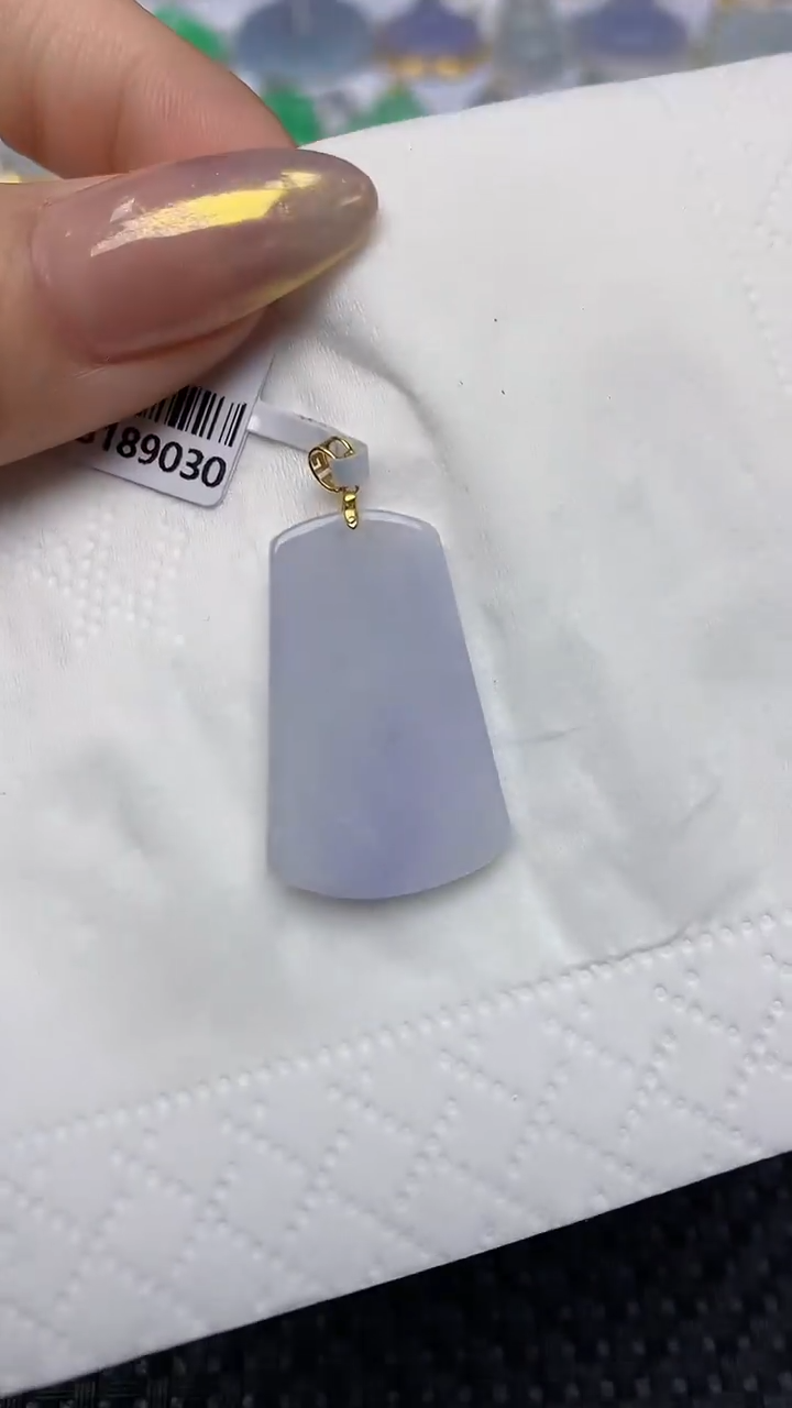【闪购商品】翡翠颈饰18K金镶嵌天然翡翠a货