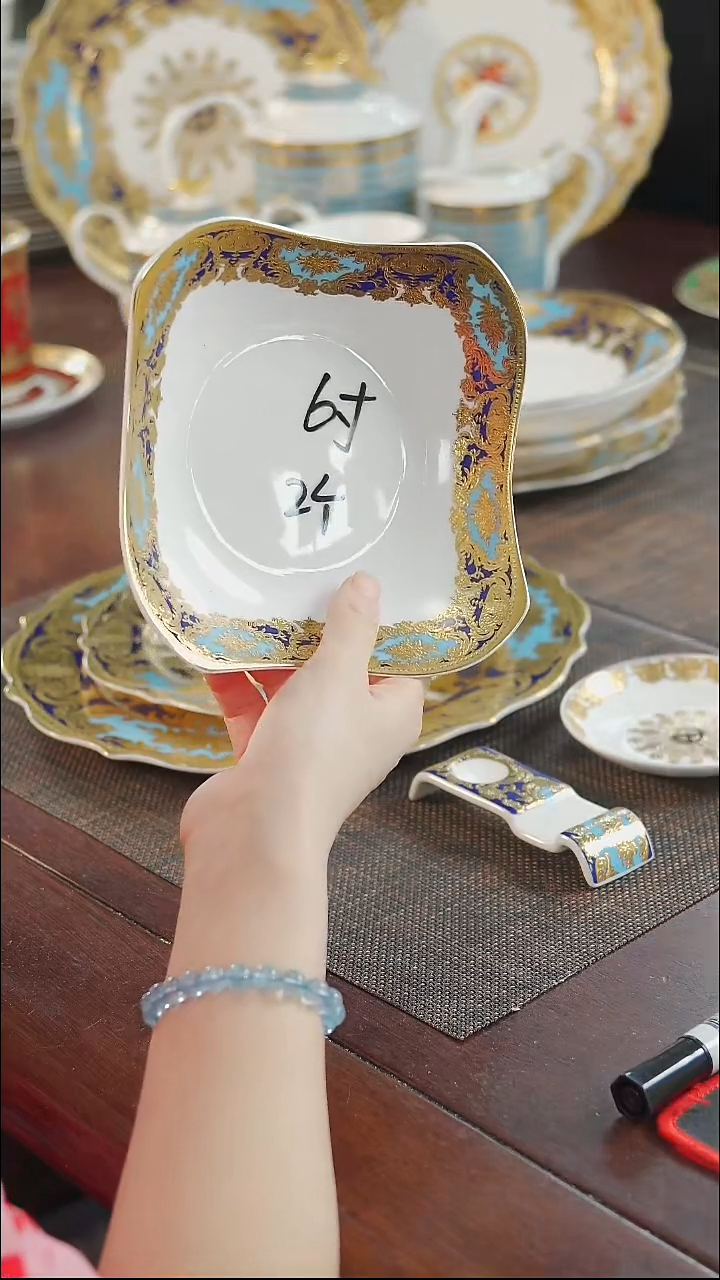 瓷片6英寸沙拉碗 2个 