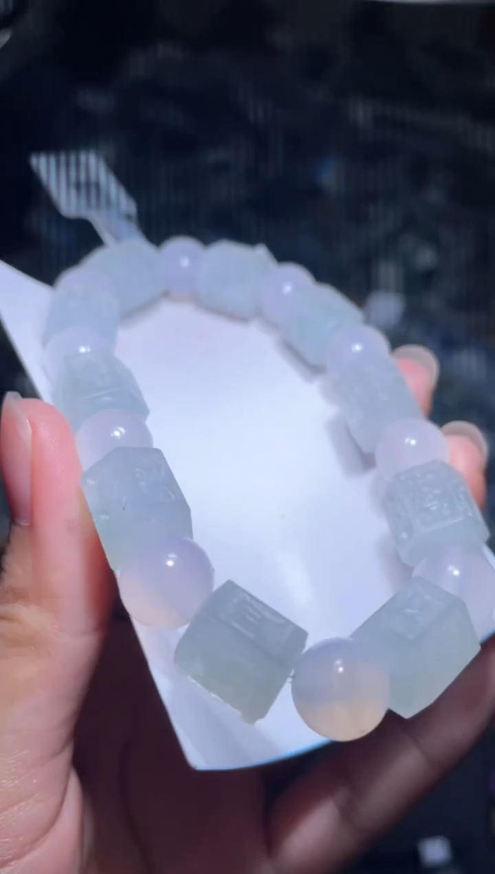 未镶嵌定制翡翠天然缅甸翡翠手串21