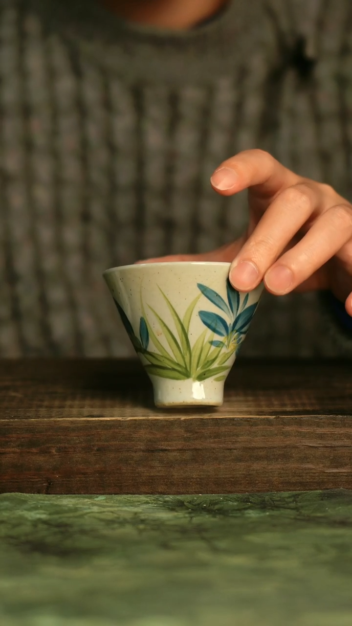 釉下彩手工手绘瓷器青诗集手工手绘瓷器