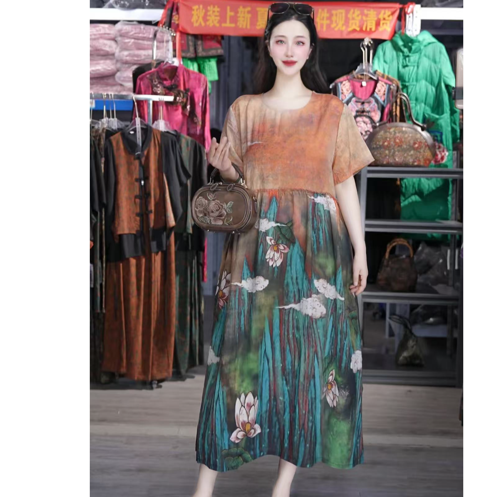 百搭时尚潮流休闲气质显瘦轻奢女款连衣裙1327