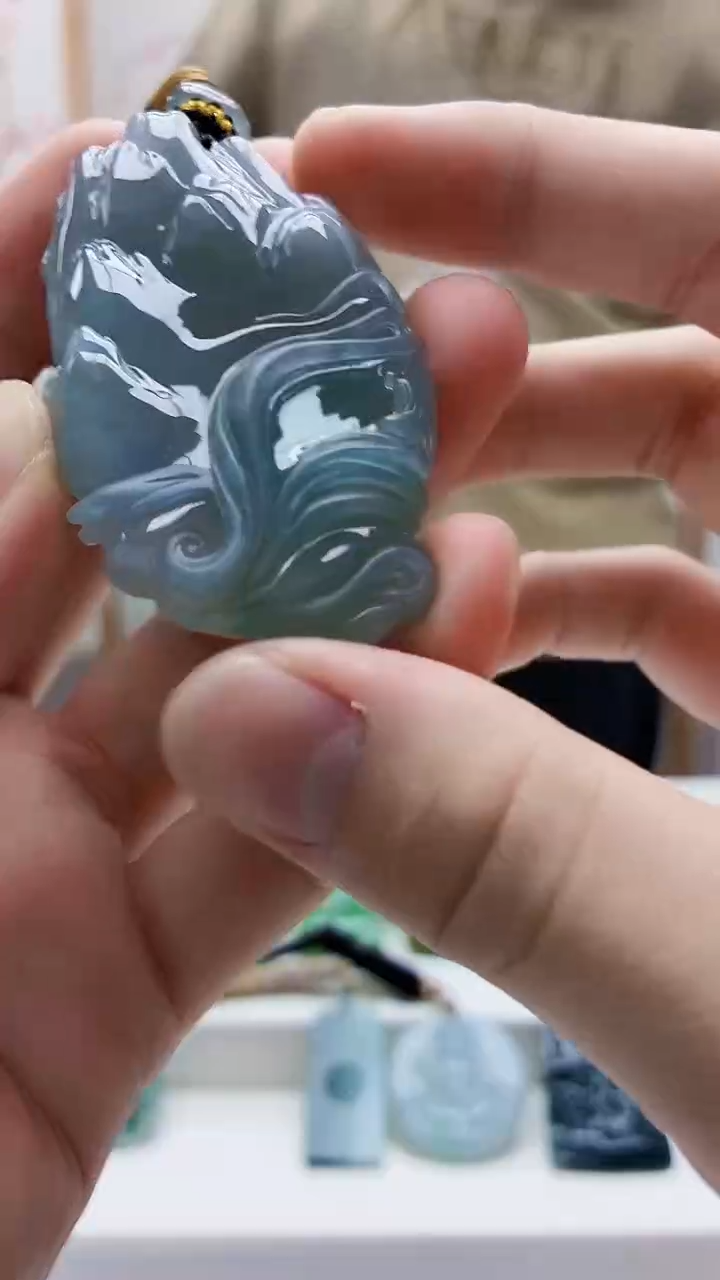 未镶嵌定制翡翠雨***…5167bb-毛货挂件