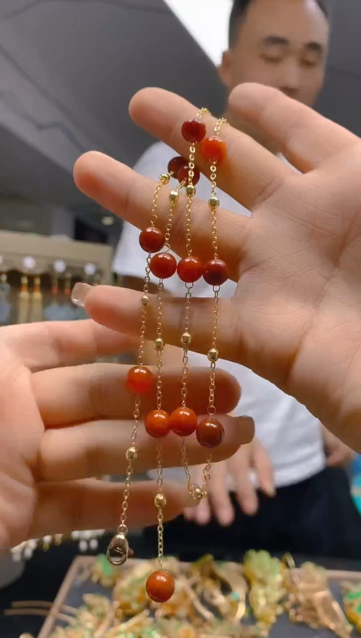 【闪购商品】翡翠耳饰合金0529翡翠锁骨链