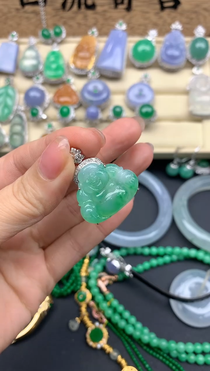 【闪购商品】翡翠颈饰18K金镶嵌477-中国好珍宝