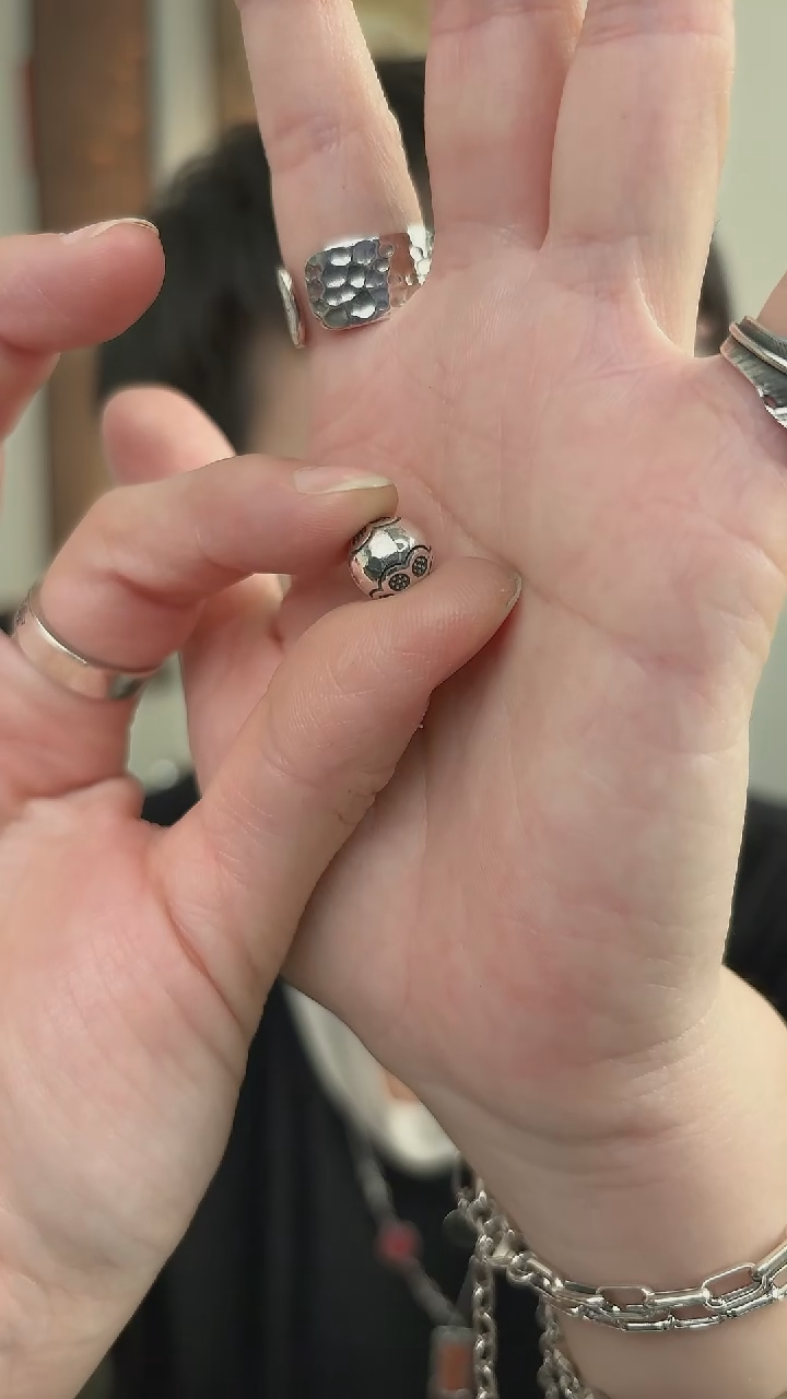 无吊坠925银豆粒小桶珠