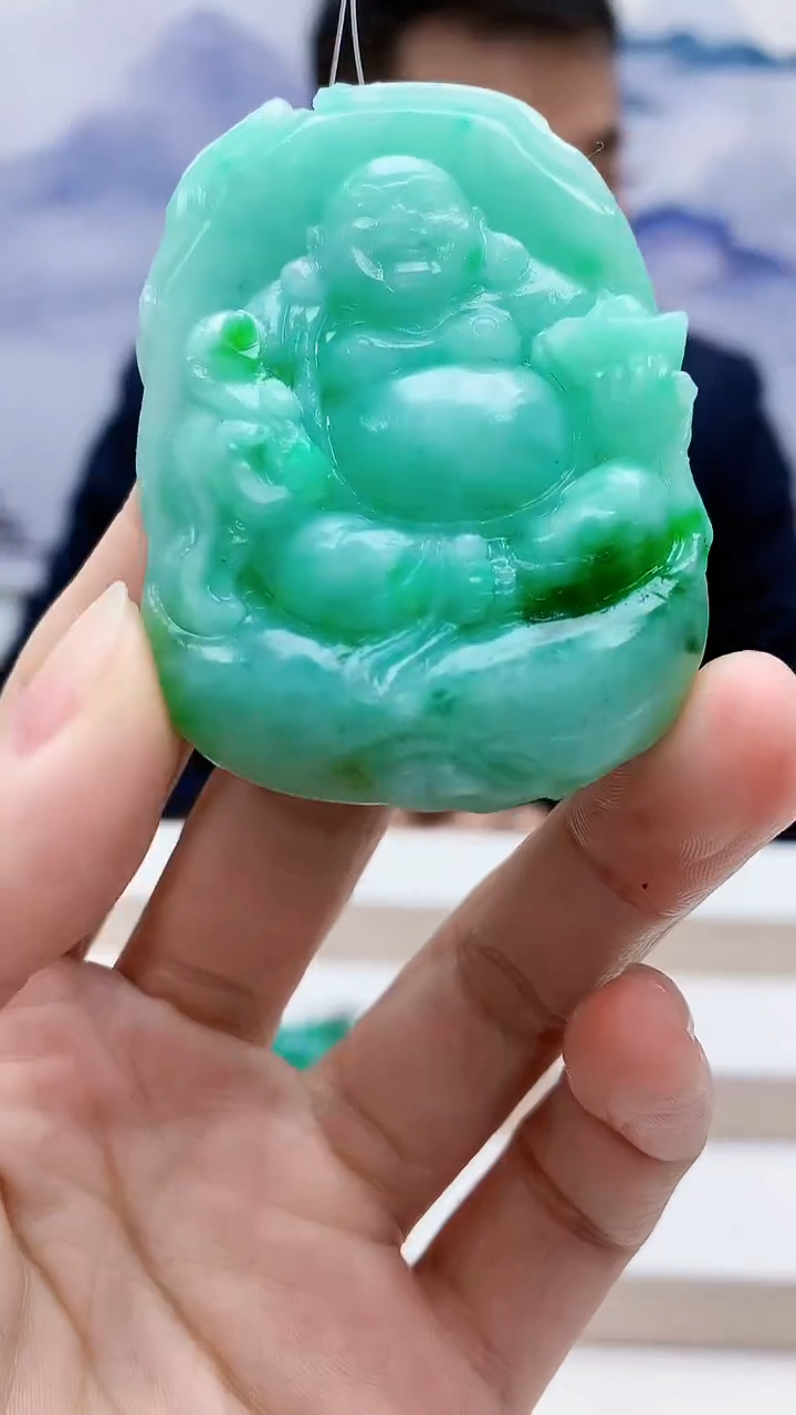 未镶嵌定制翡翠5174lr-毛货挂件32